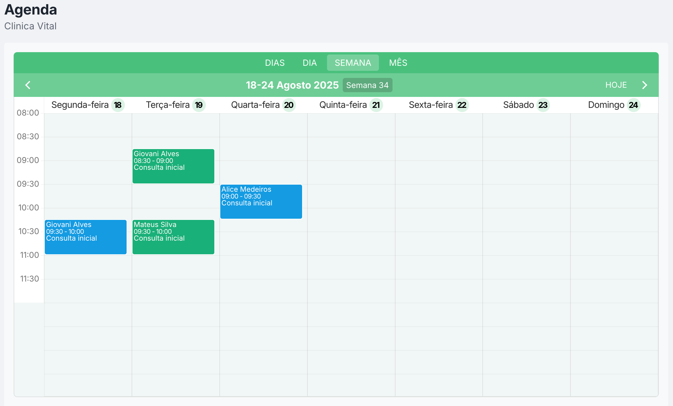Agendamento